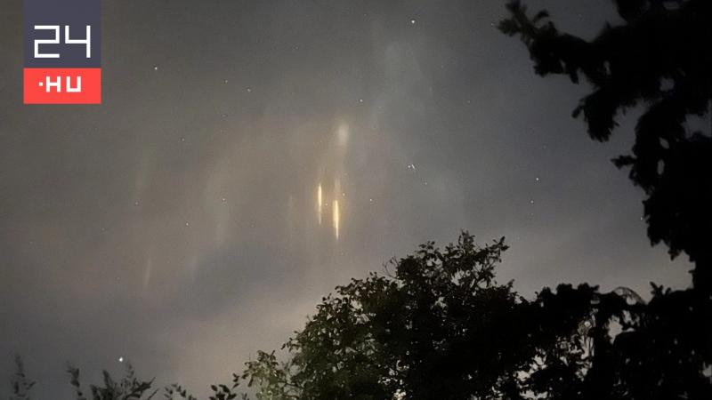Fénylő oszlopok ragyogtak Szeged égboltoján | 24.hu